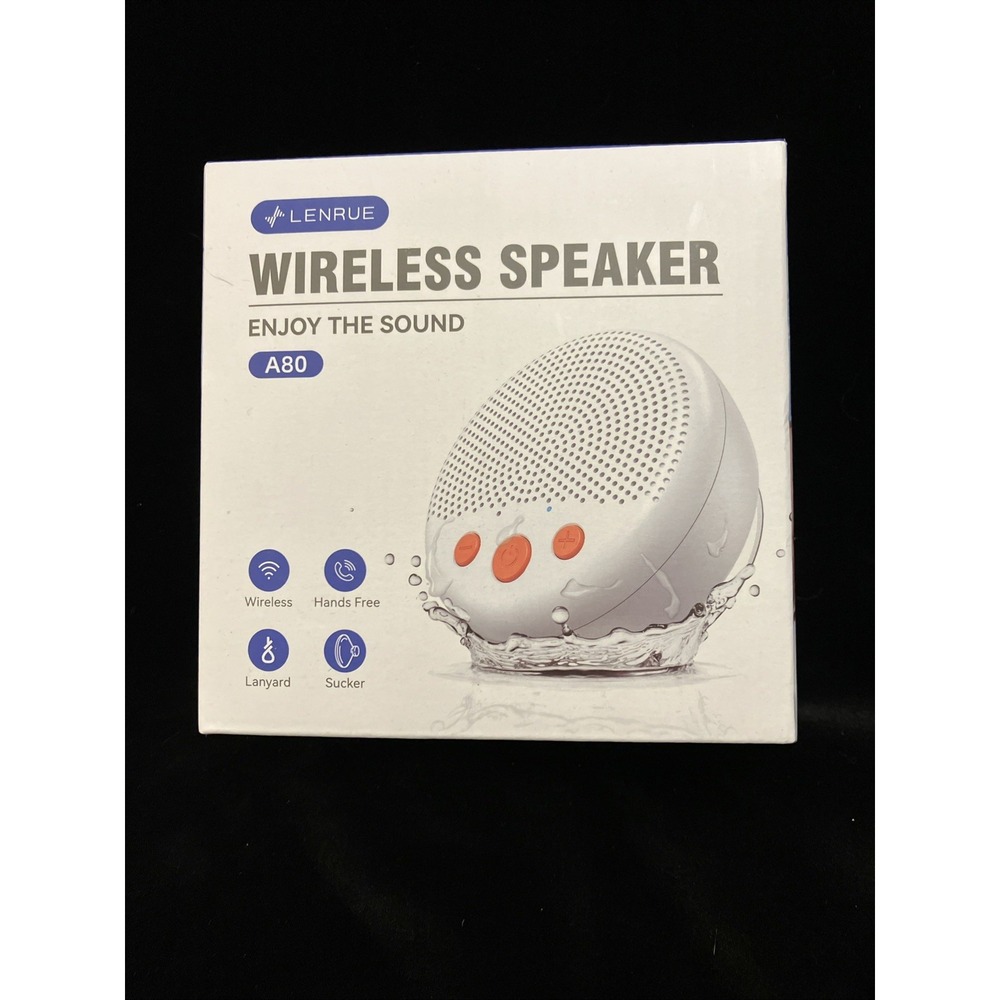 LENRUE A80 Wireless Shower Bluetooth Speaker Waterproof Portable Purple